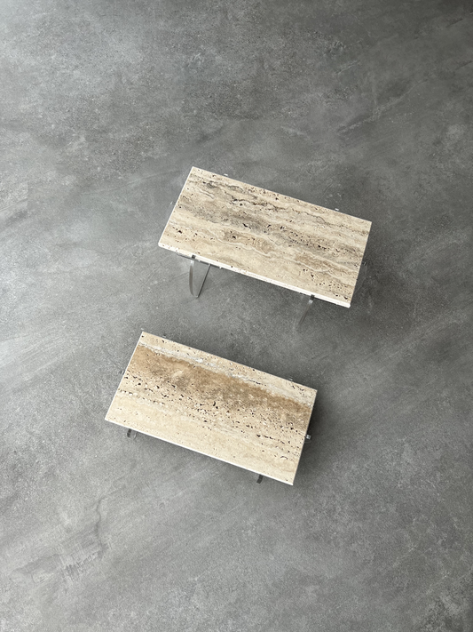 Long Travertine Stands